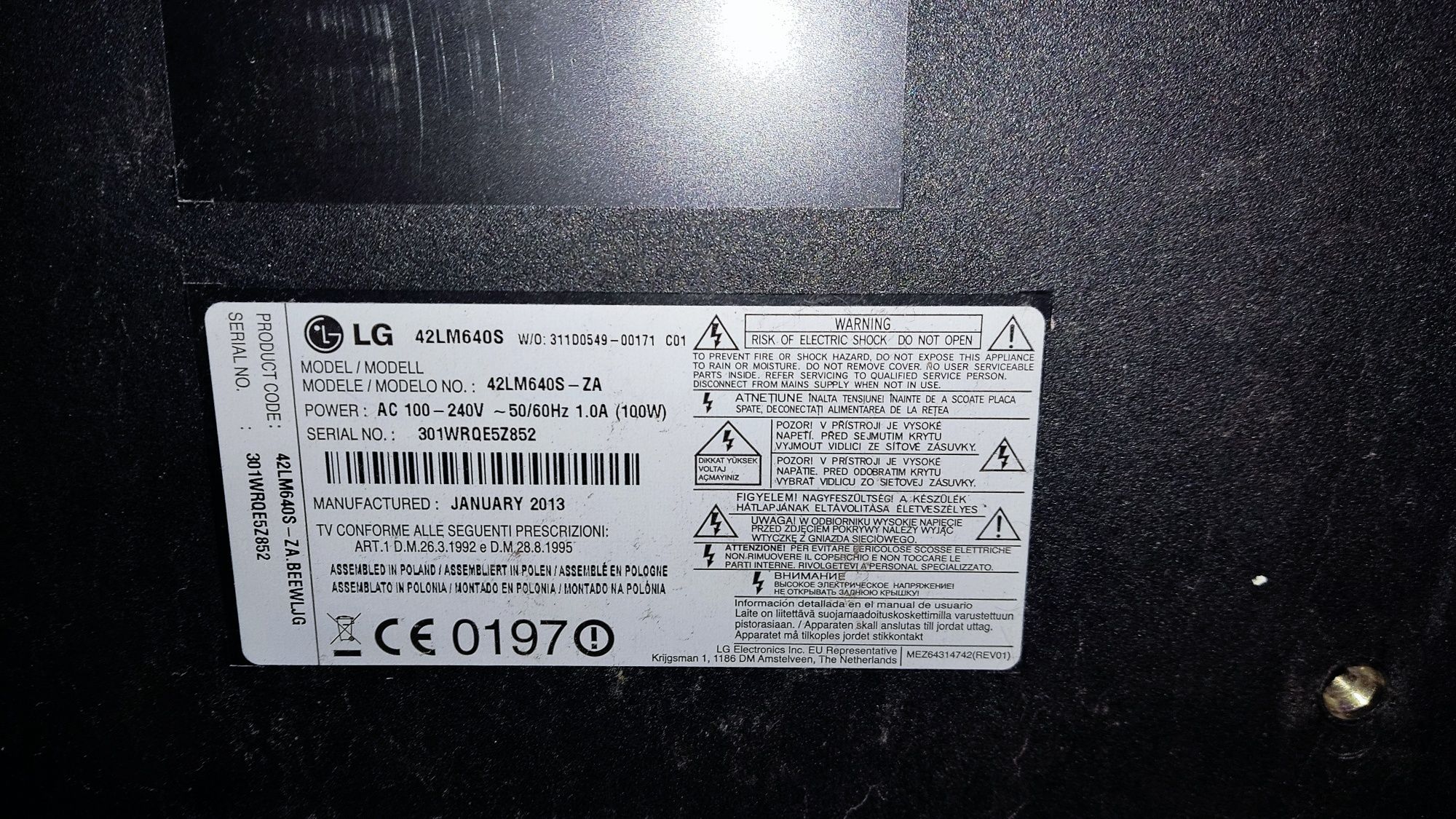 Telewizor LG 42LM640S - skacze obraz