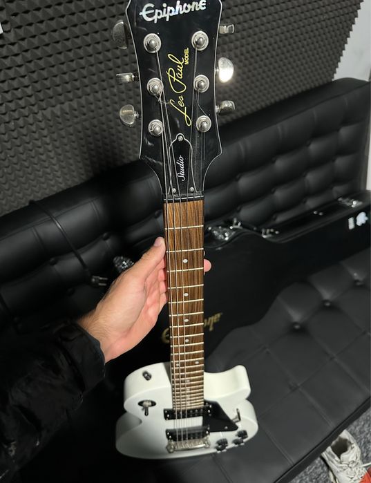 Epiphone les paul studio aw alpine white lp z futerałem