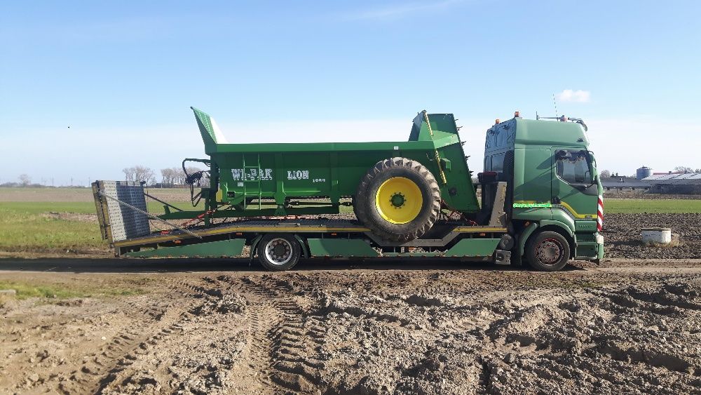 Transport maszyn rolniczych, budowlanych, traktory, pomoc drogowa