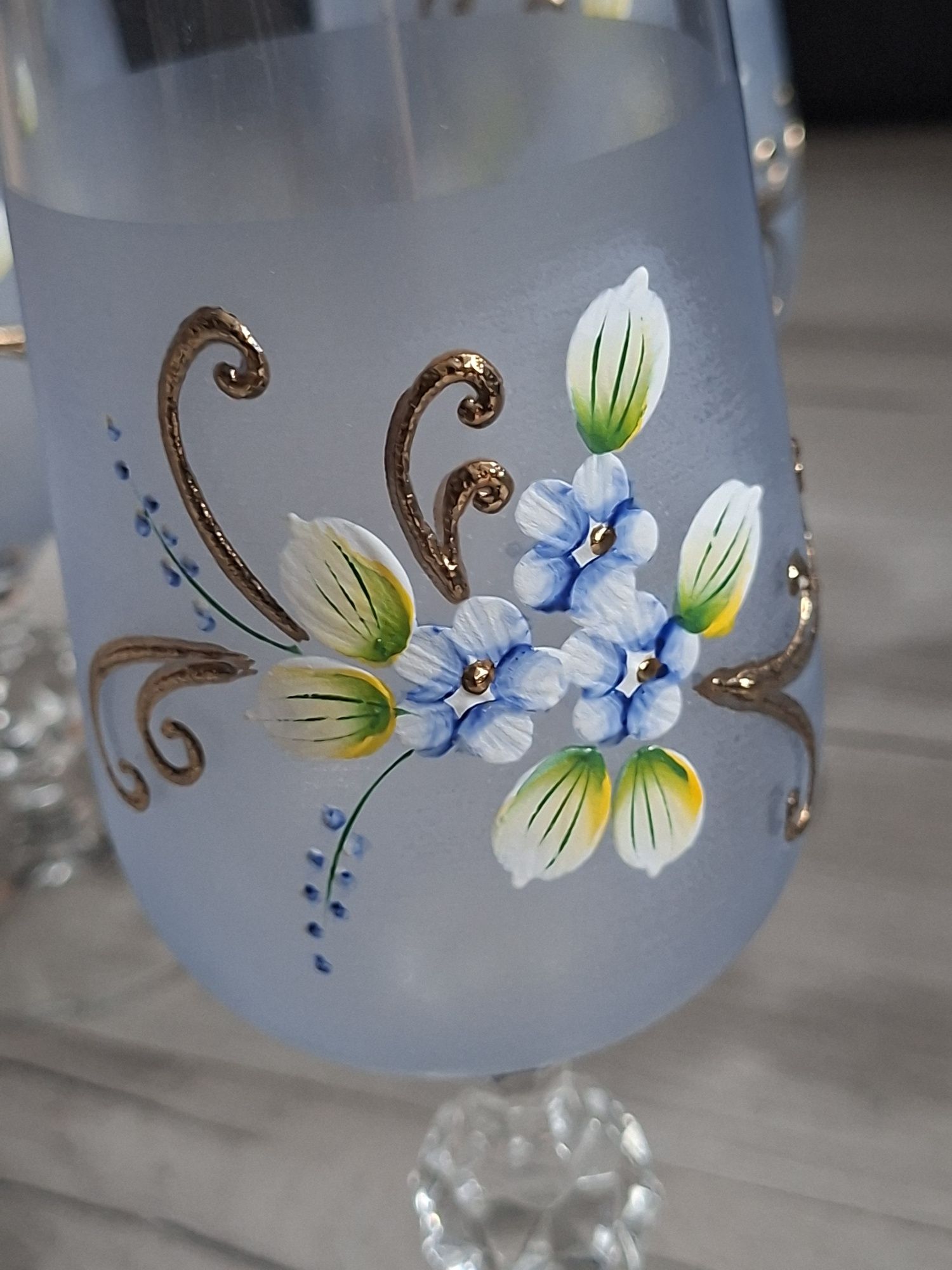 Kieliszki Bohemia blue
