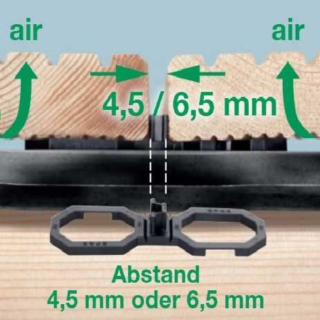 Podkładki tarasowe dylatacyjne SPAX Air 6,5 mm