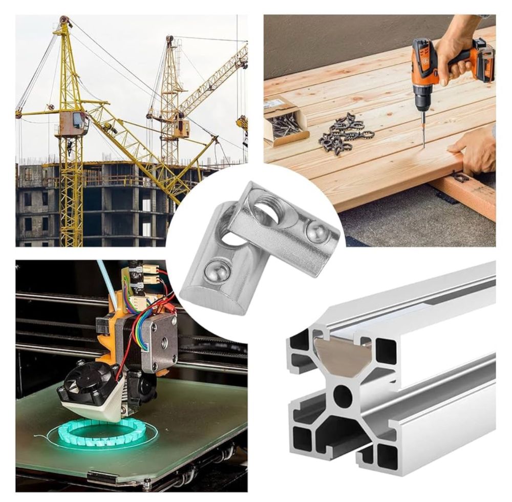 Kamień przesuwny z kulką M8 do profili aluminiowych