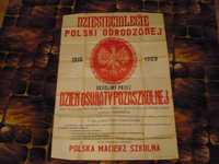 Plakat Dziesięciolecie Polski Odrodzonej 1928 dzień oświaty pozaszkoln