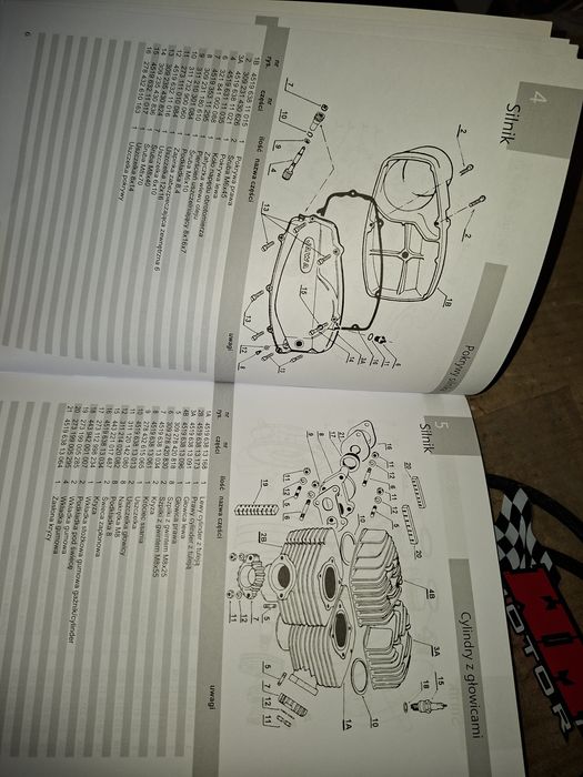 Nowy zestaw instrukcja obsługi katalog+linka licznika jawa 350