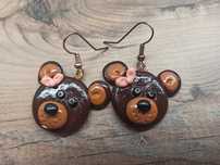Kolczyki misie handmade
