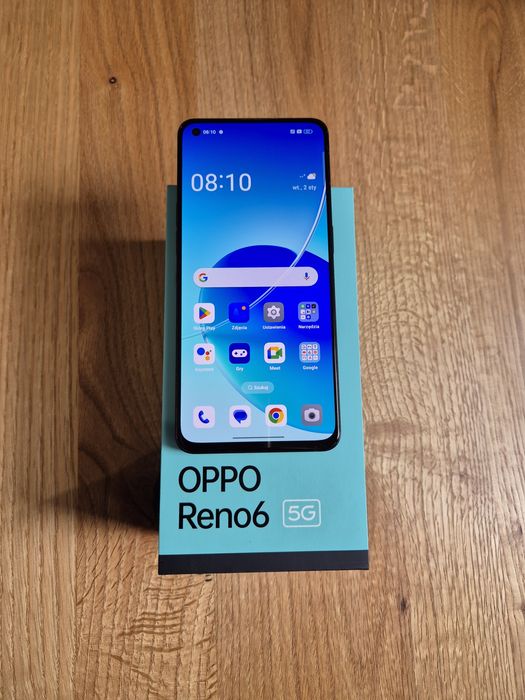 OPPO Reno6 5G – 8/128GB, bardzo dobry stan, komplet zestawu.