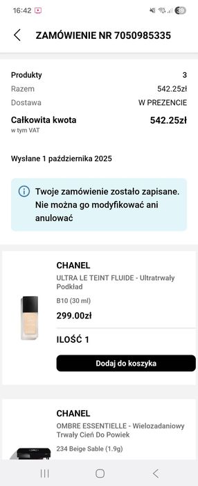 Podkład chanel ultra le teint b10