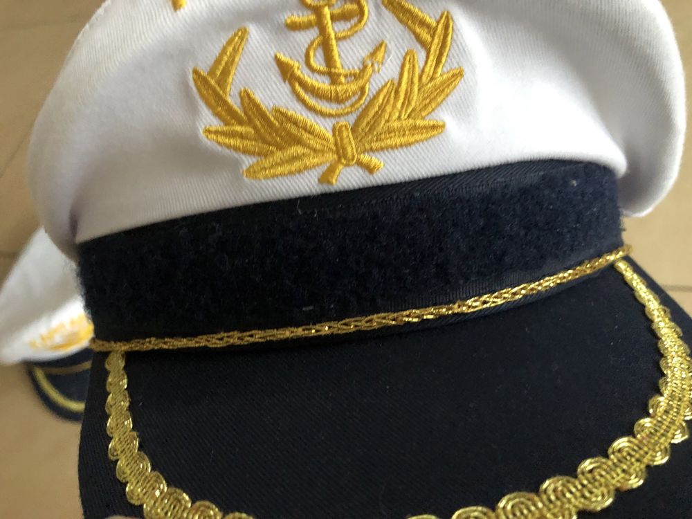 2 czapki kapitanskie dla dzieci