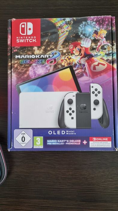Nintendo OLED MARIOKART8 Limited Edition +CHIP +Akcesoria STAN TOP