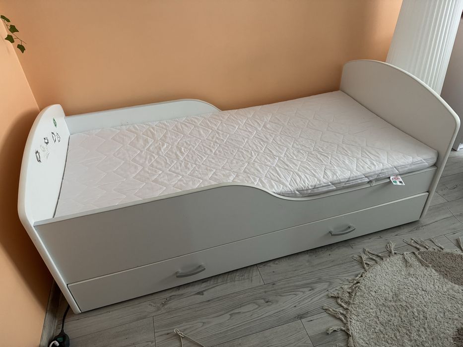 Łożko biale dla dziecka 160x85