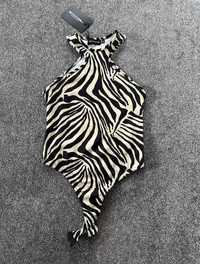 Body zebra prettylittlething S nowe z metką