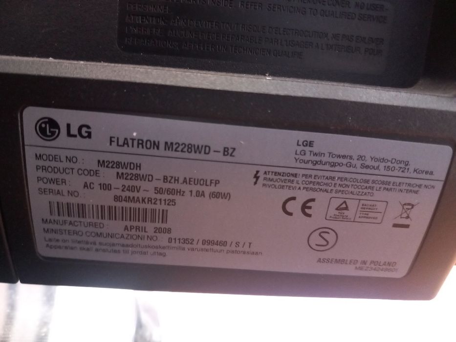 LG LCD TV22 polegadas