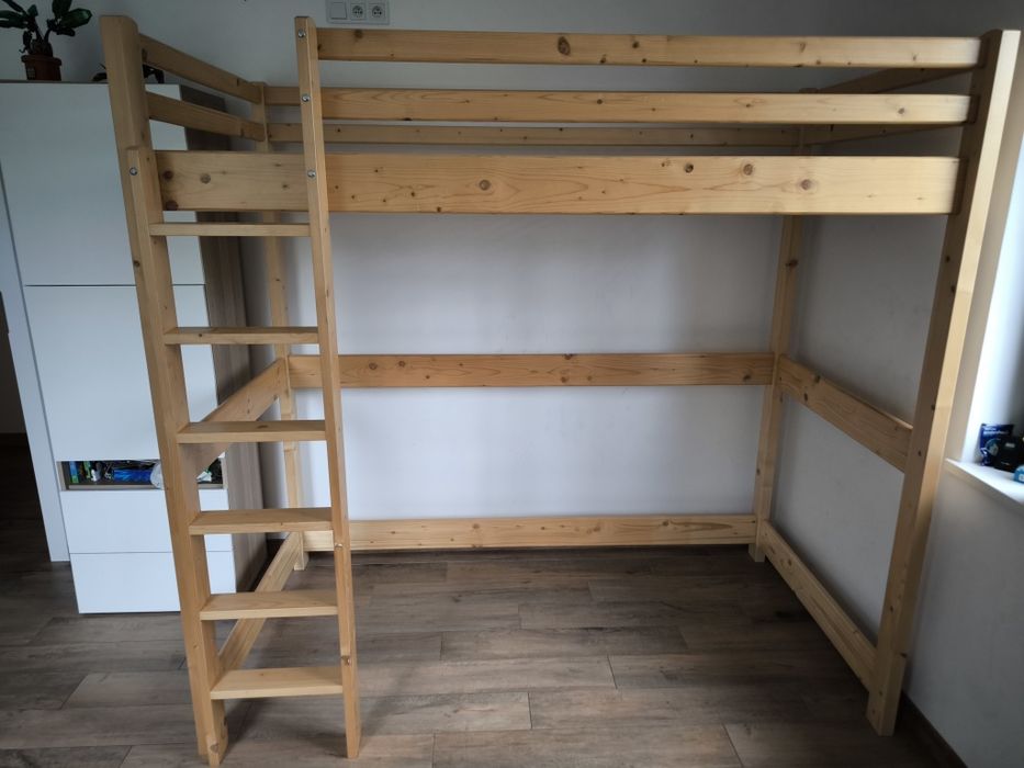 Łóżko dziecięce drewniane piętrowe antresola STAN BDB