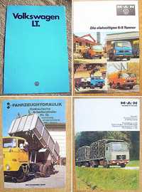 IFA W50 '82 + MAN F '82 + MAN-VW '80 + VW LT '78 / komplet prospektów