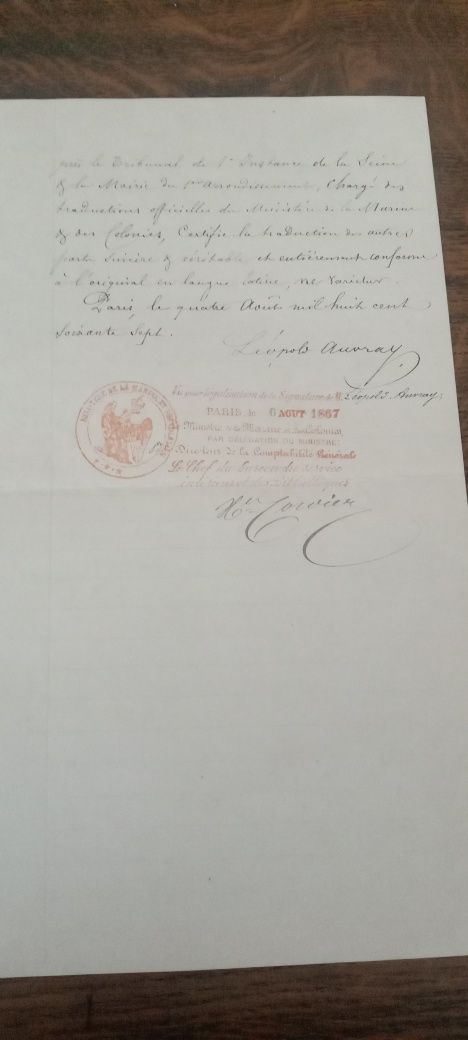 Stary dokument  List papieża Piusa IX 1867 rok .