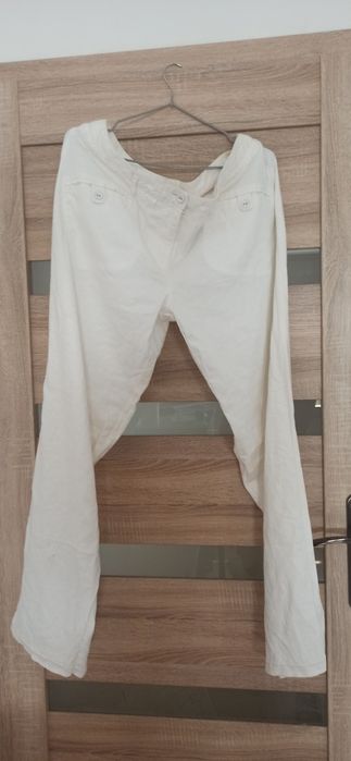 Białe damskie markowe spodnie Next w rozmiarze 44