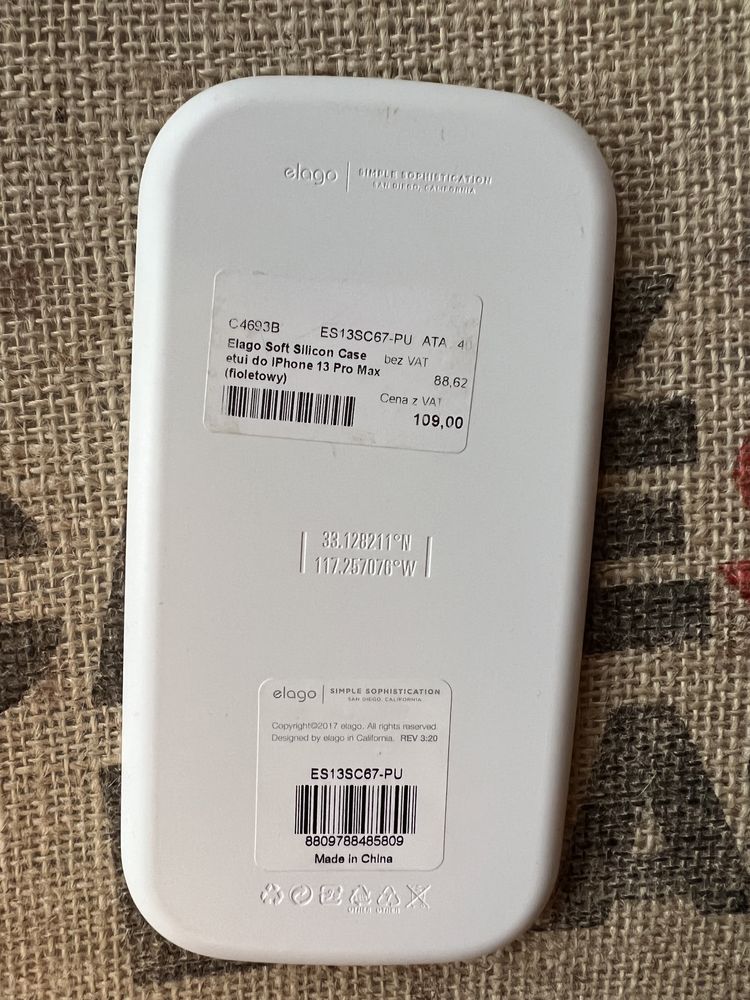 Oryginalna silikonowa obudowa, etui do iphone 13 pro max, fioletowa