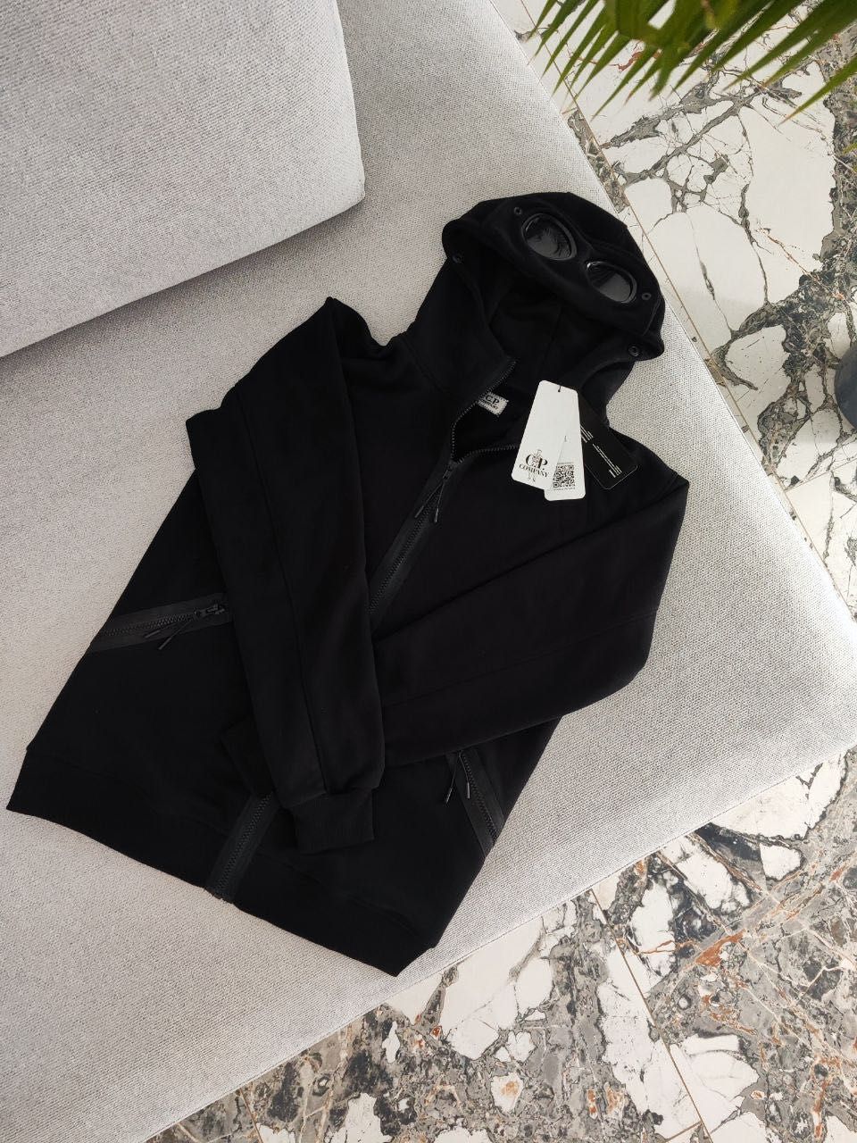 Зіп Худі CP Company - Чорна Кофта СП Компані - Худи Сипи Сіпішка