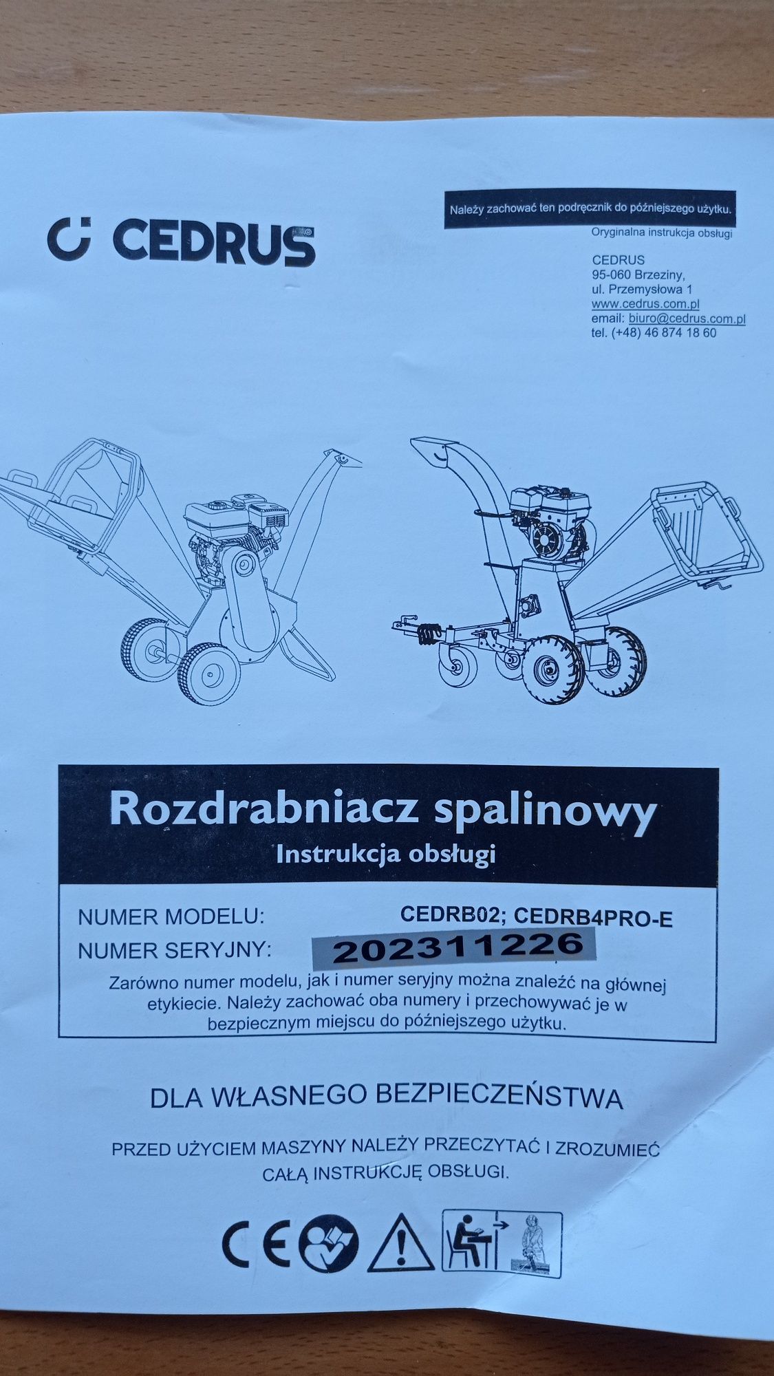 Rozdrabniacz spalinowy do drewna gałęzi