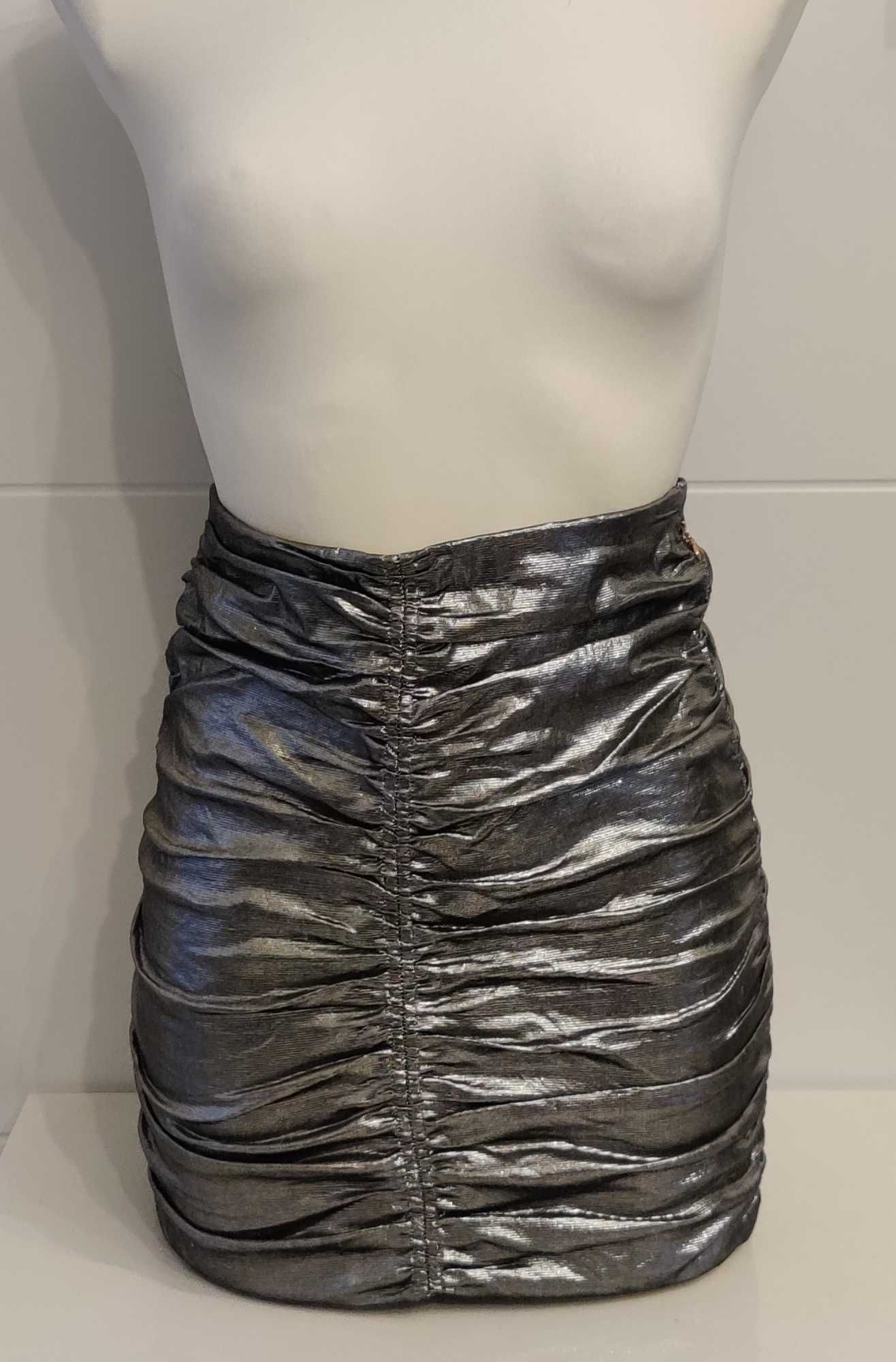 Mini spódniczka PATRIZIA PEPE 40 (XS) srebrna