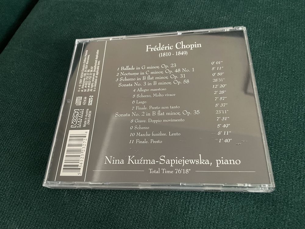 Muzyka CD - Nina Kuźma-Sapiejewska plays Chopin KOCH classics 2001