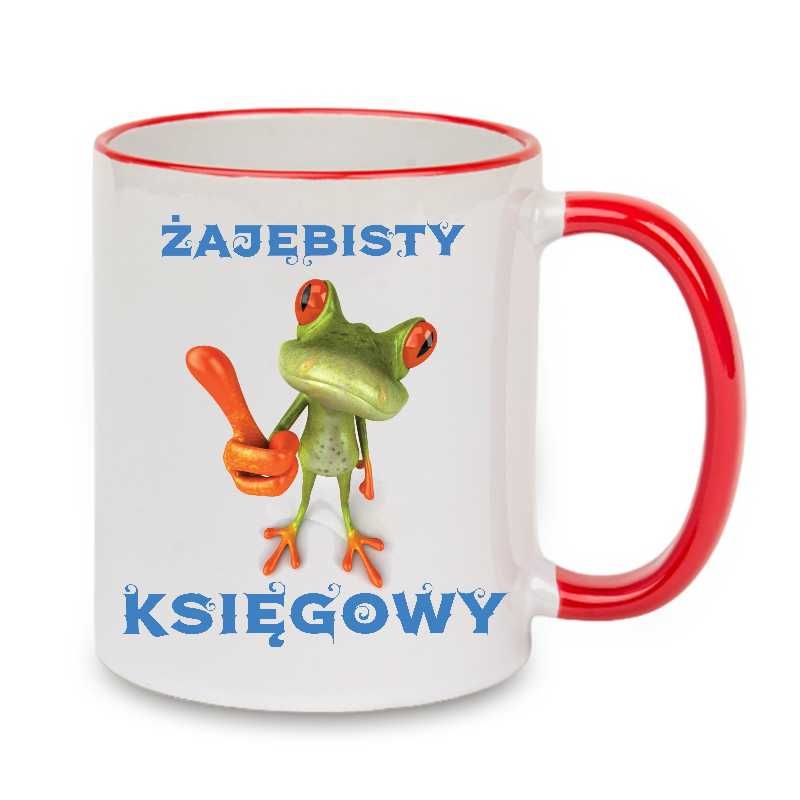 Kubek biały z nadrukiem Księgowy, różne kolory BUC-KSI-004