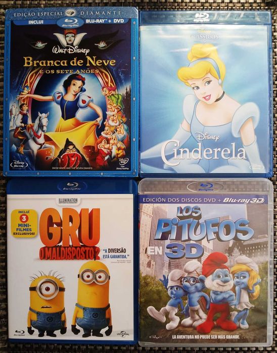 8 Blu-Ray - Coleção Animação - Raros - Muito Bom Estado
