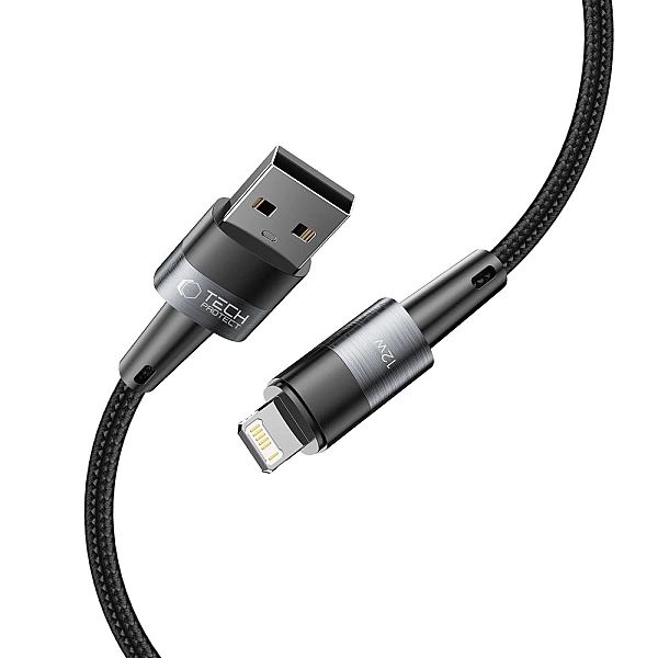 Kabel Tech-Protect UltraBoost Lightning / Lightning 12W 2.4A 1m - szar