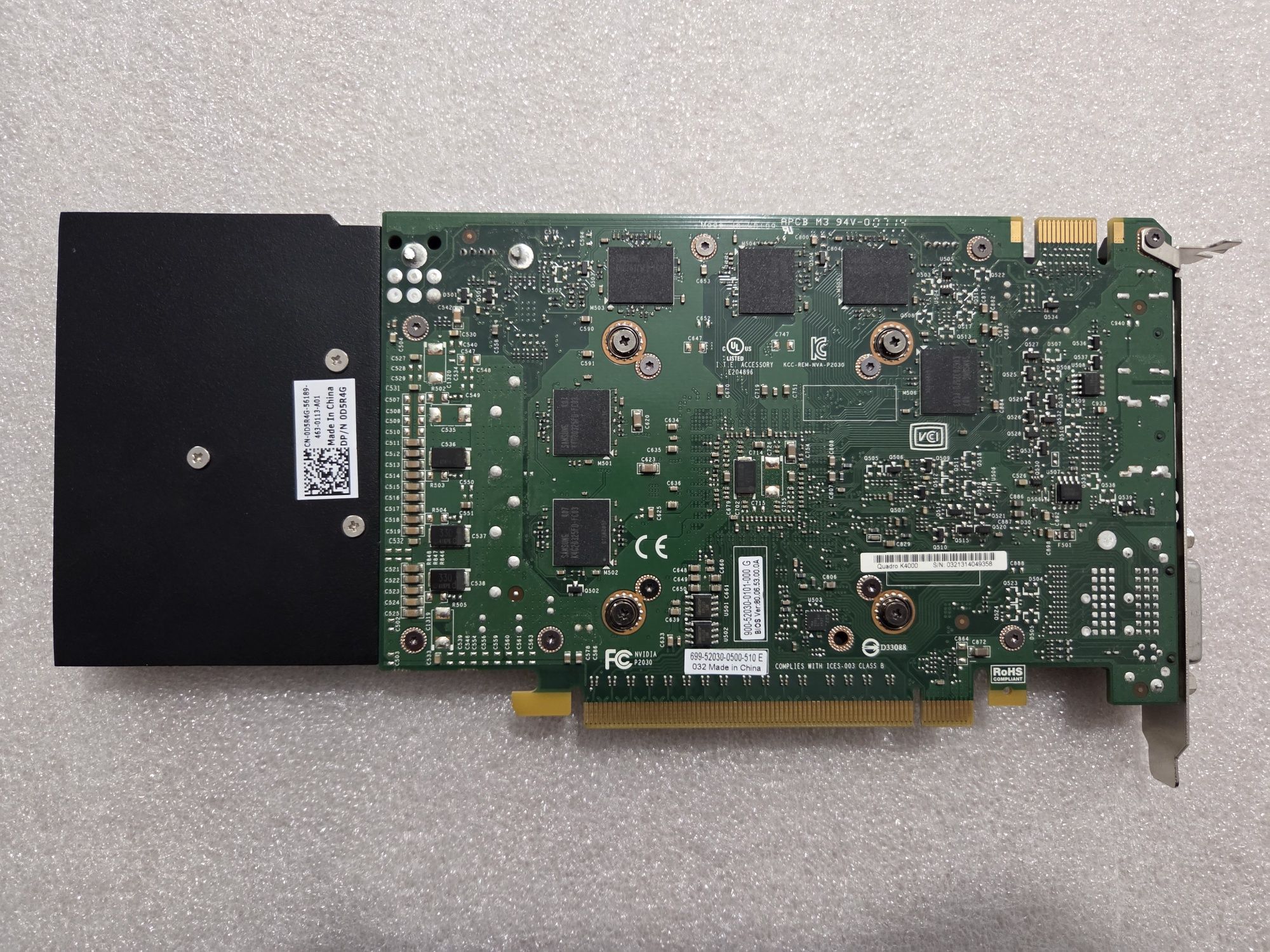 Відеокарта Nvidia Quadro K4000 3Gb GDDR5 192Bit (768 Cuda Core)