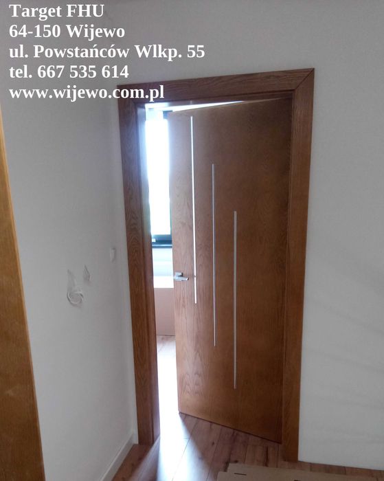 DRZWI WEWNĘTRZNE Drewniane JESIONOWE Montaż Transport Producent