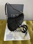 Torebk dior saddle bag z paskiem czarna skóra cielęc