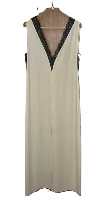 sukienka długa wieczorowa w stylu retro, kolor cielisty, BCBG