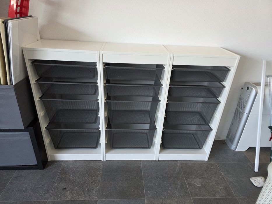 3 módulos sapateira e cesto ikea Trofast