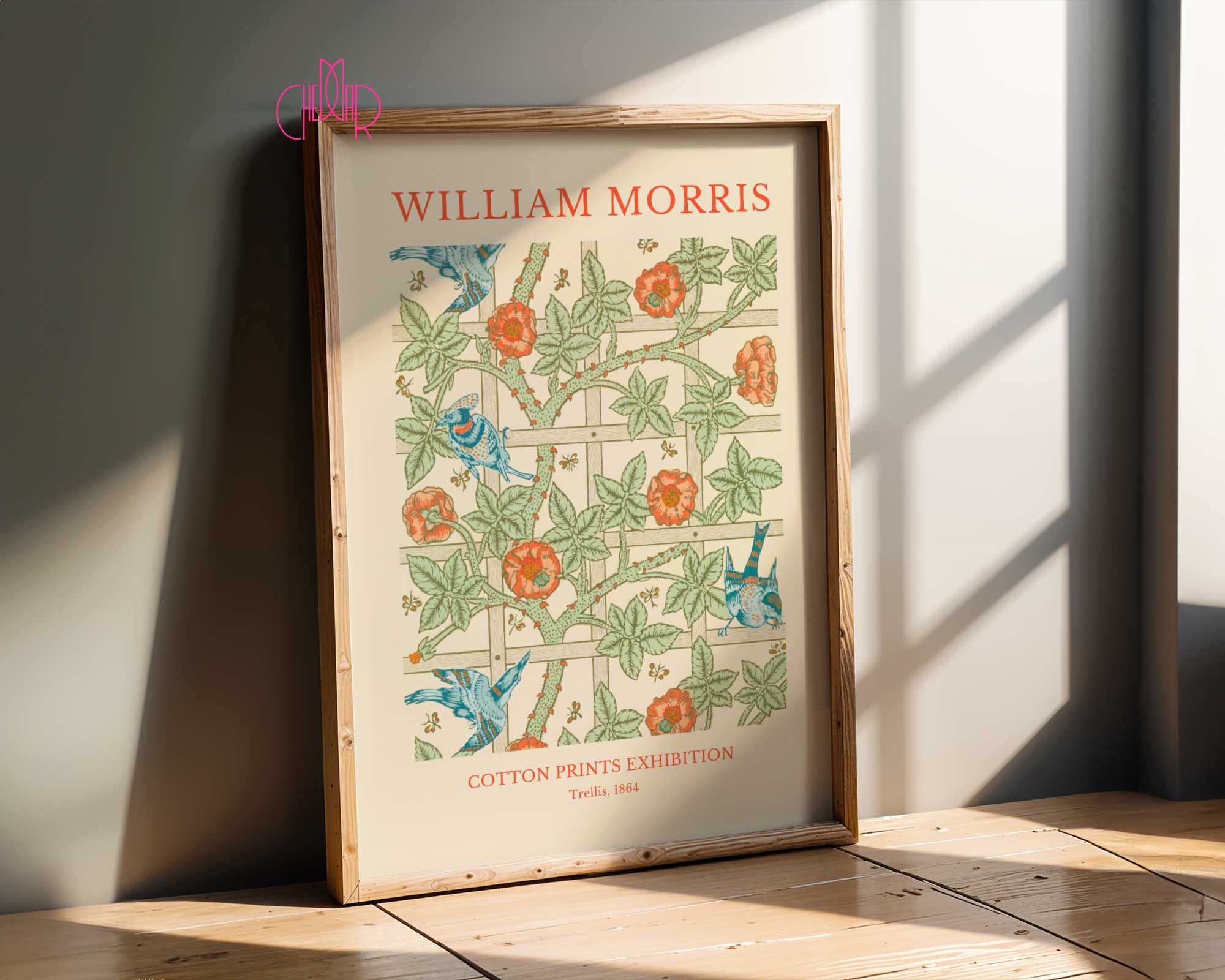 Plakat William Morris, motyw florystyczny