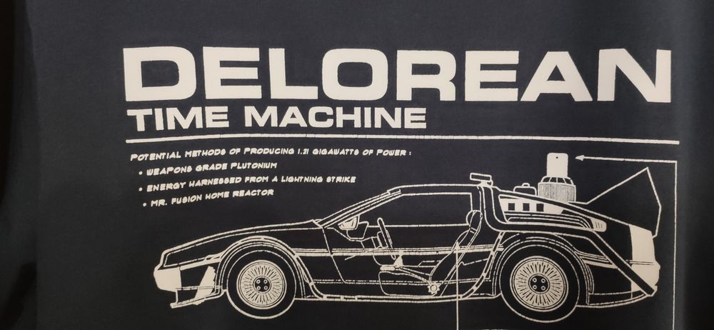 Koszulka crewneck Powrót do przyszłości logos Delorian