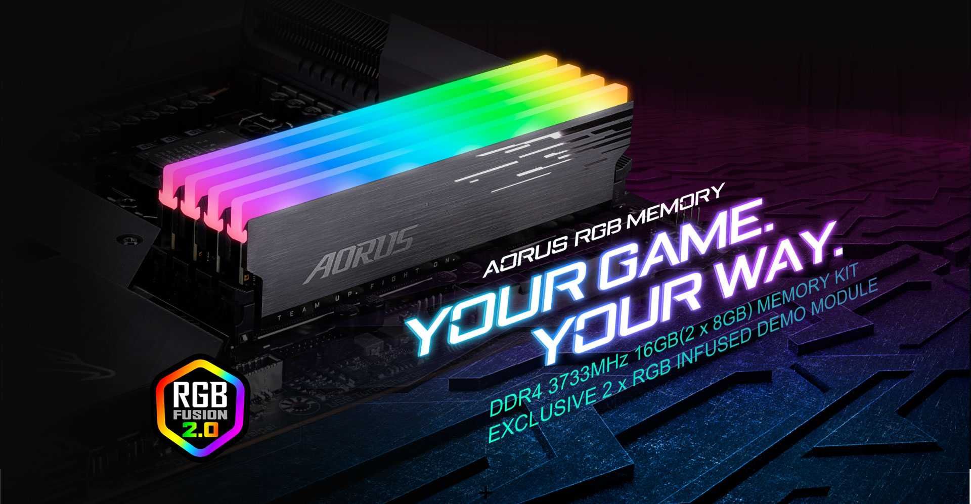 DDR4 AORUS Gigabyte 16Gb (2x8) 3733 Mhz RGB