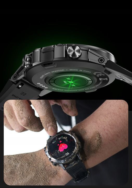 Smartwatch Zegarek Męski Rozmowy Polskie Menu 360x360 Kroki Sms 400 Ma