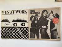 Discos de vinil Men at Work e Suzi Quatro