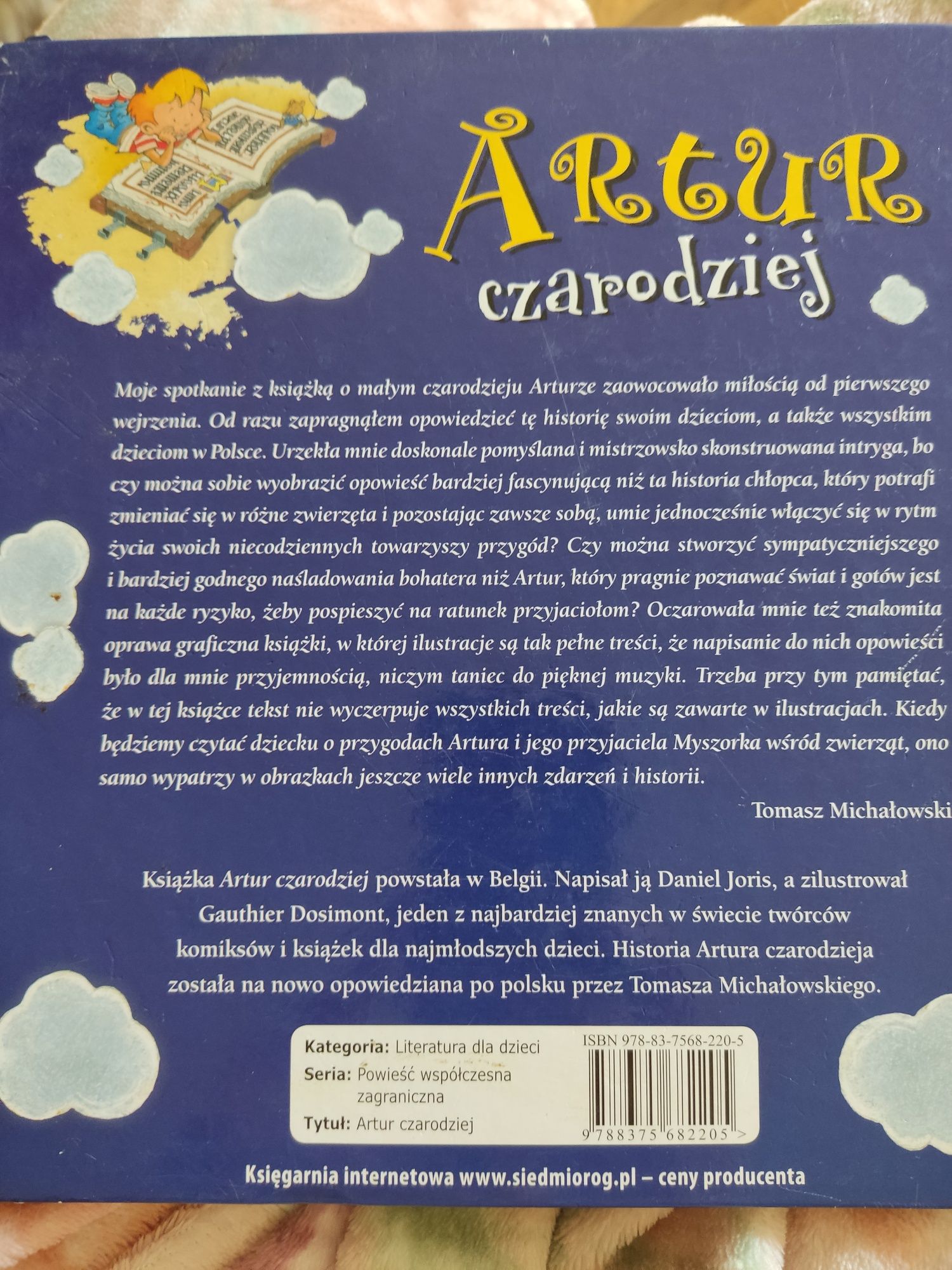 Książka dla dzieci Artur Czarodziej Daniel Joris