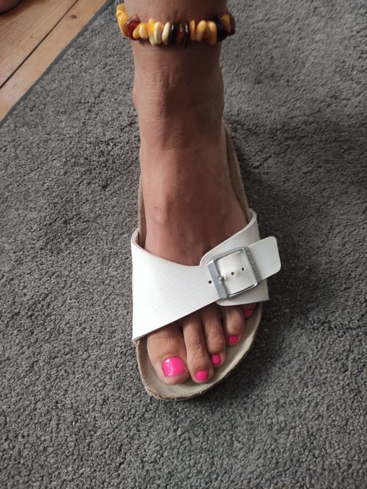 Birkenstock klapki białe 39