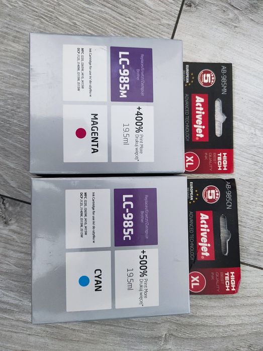 Tusz do drukarki Brother lc-985 ActiveJet magenta cyan