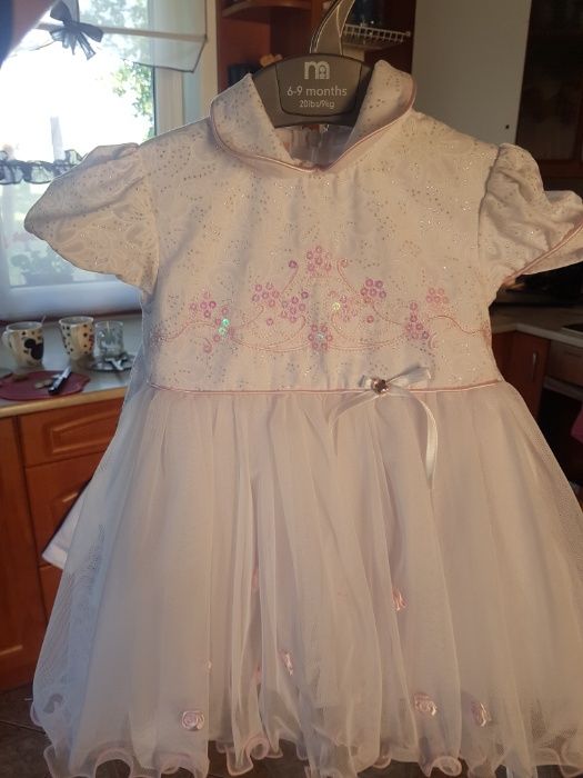 Sukienka do chrztu/wesele/imprezę r.74 + BOLERKO