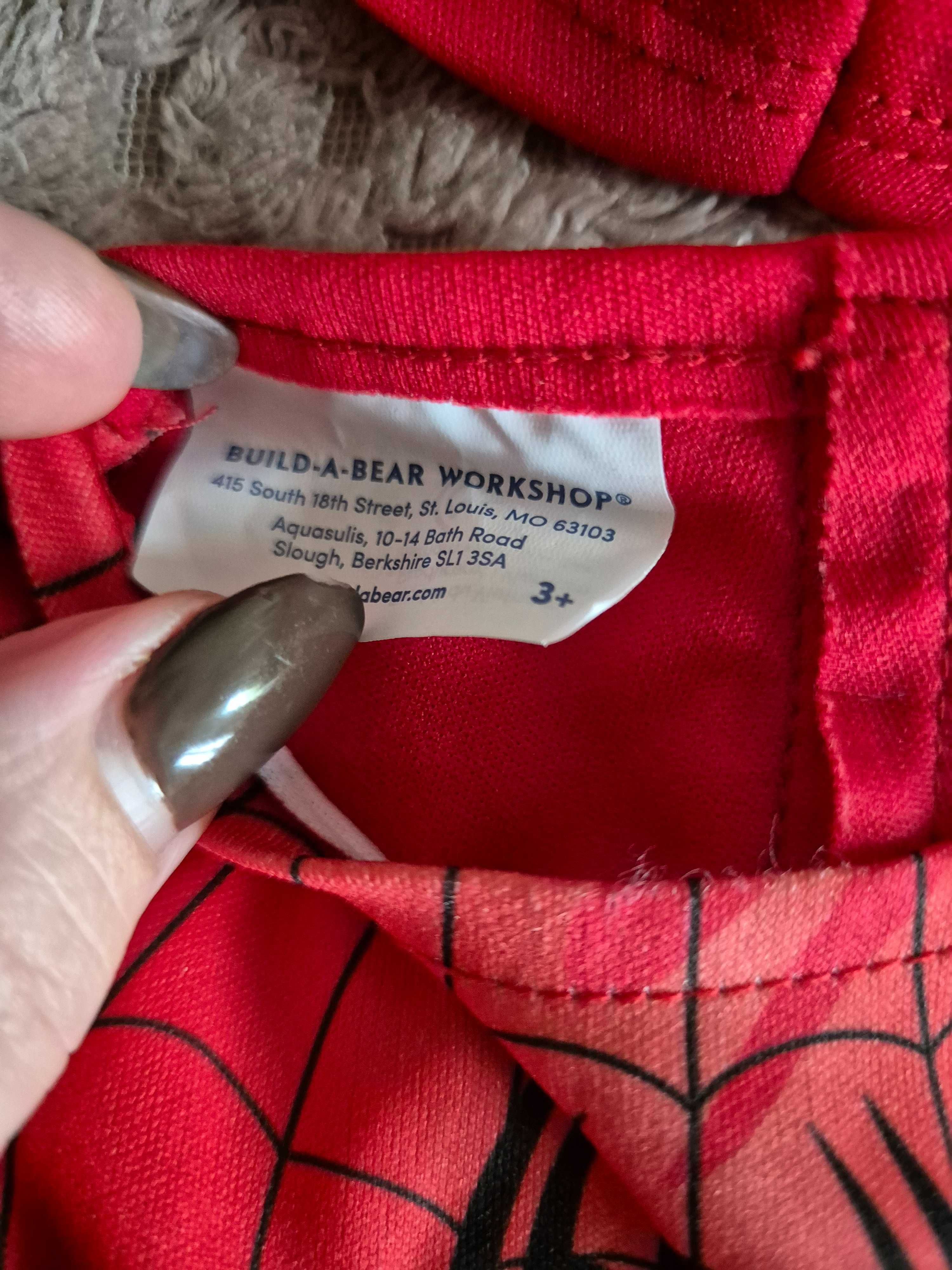 Kostium Spiderman dla maskotki misia Build A Bear strój ubranko