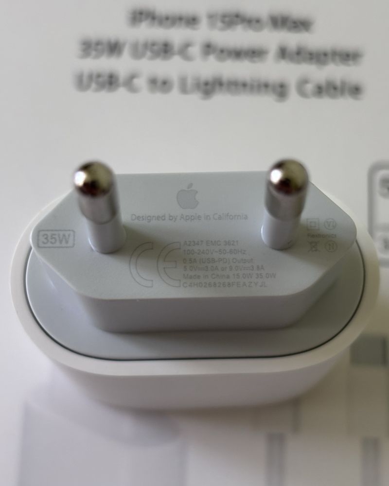 Оригинал комплект Быстрой зарядки iPhone 15 16 35w Apple USB C type с