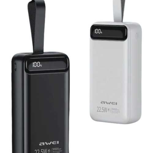 Power Bank awei 40000 mach p141k  22,5W 3*USB LED Display