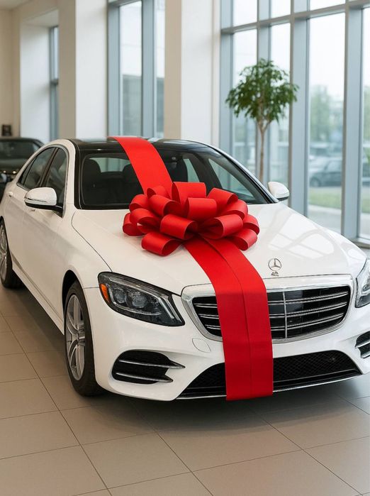 Оренда великого червоного банта на авто | Київ Печерськ