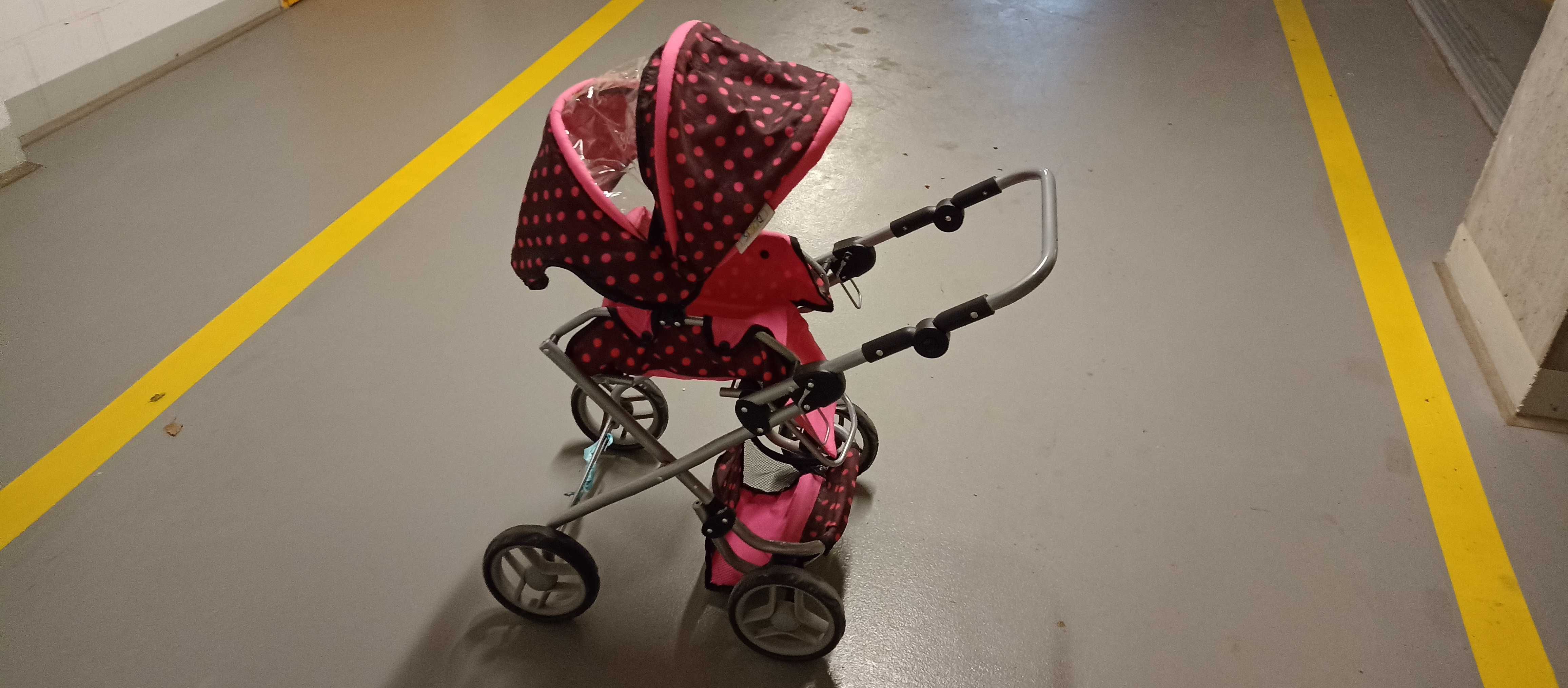 Wózek Lean Toys dla lalek Alice ze śpiworkiem i torbą