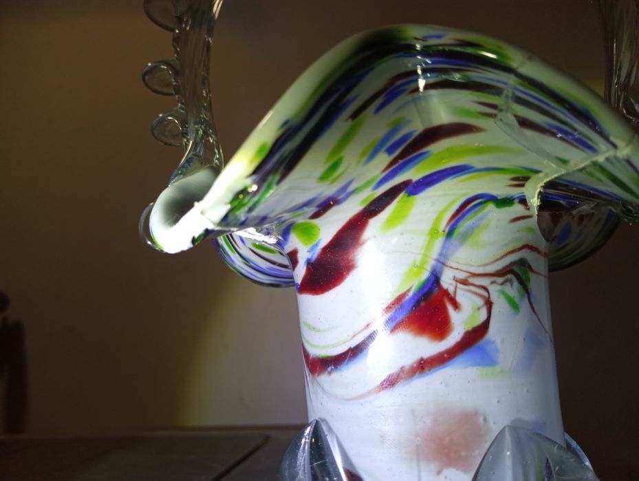 Szklany koszyk PRL duży czytać opis