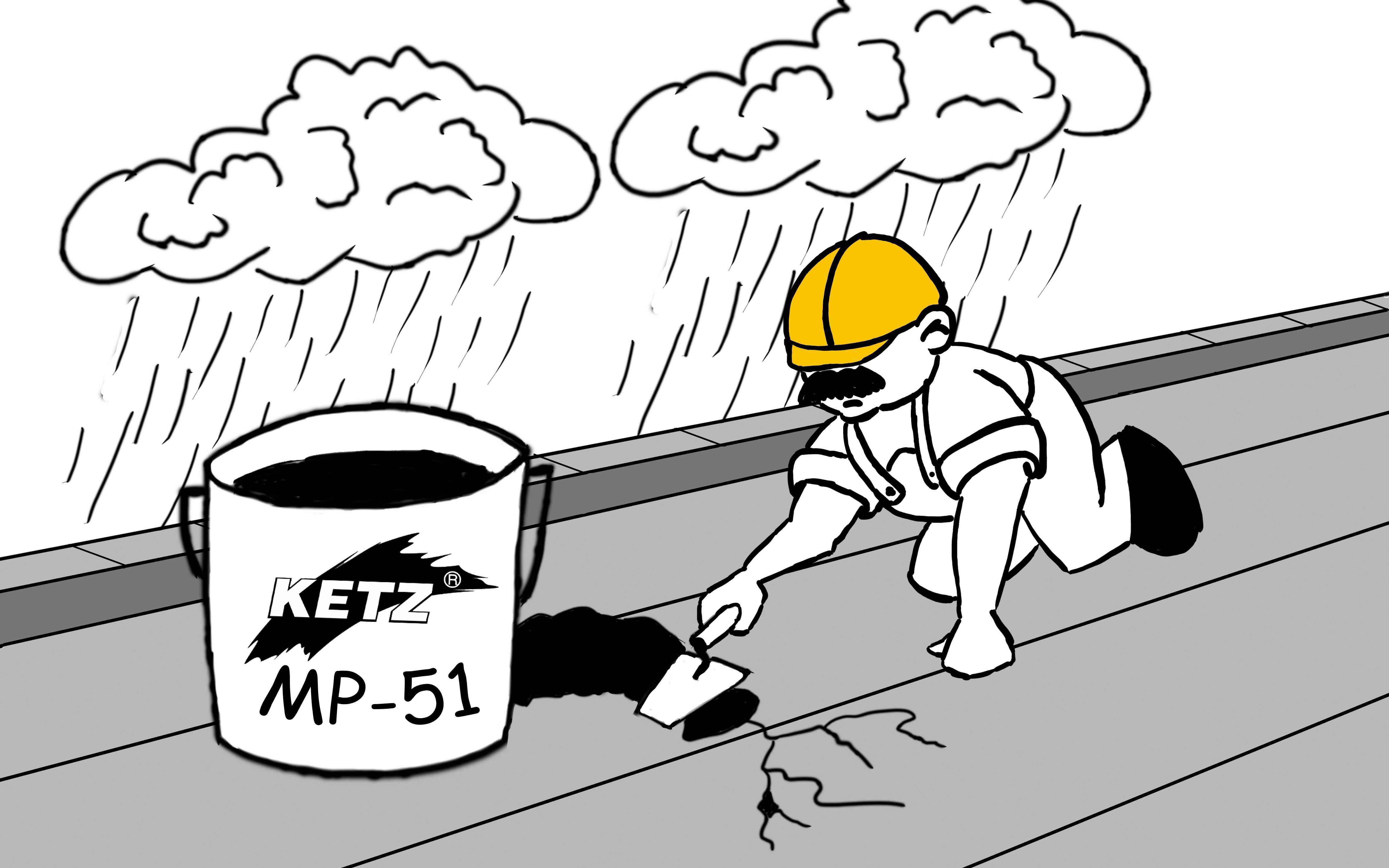 KETZ® MP-51 Tuba Uszczelnienie remont naprawa dachu cement dekarski