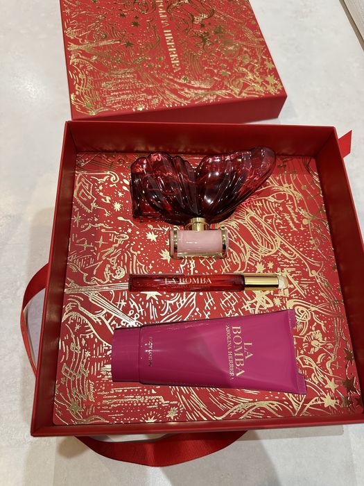 Zestaw perfum La Bomba 80 ml plus mgielka plus balsam